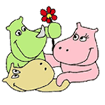 Anglick kolka - Happy Hippos P5